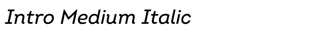 Intro Medium Italic